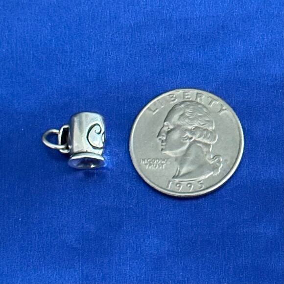 Sterling Silver 3D Coffee Mug Necklace - Picture 6 of 6